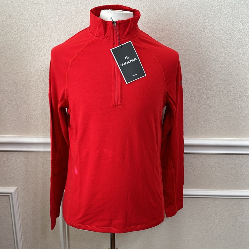 Craghoppers FIRST LAYER HALF ZIP T-SHIRT - Sriracha